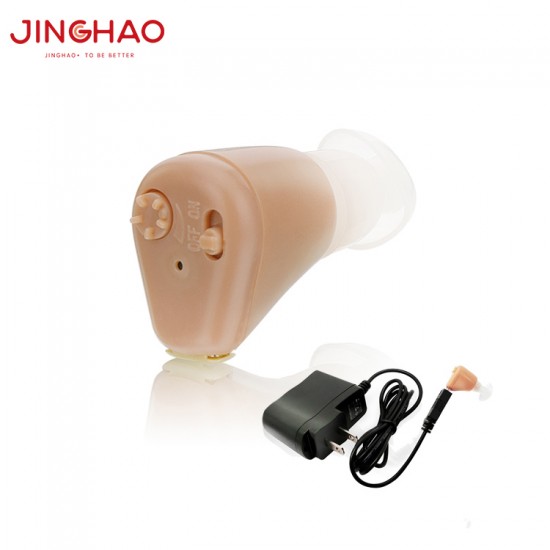 JH-905 Rechargeable ITE Hearing Aid with travel bag from China OEM factory