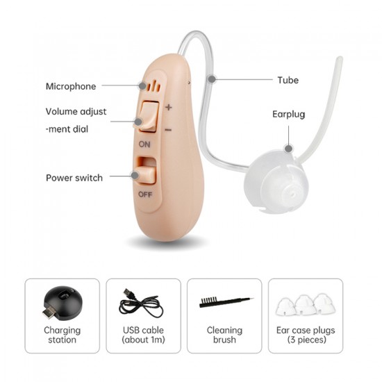 JH-D12 Digital BTE hearing aids with long battery life